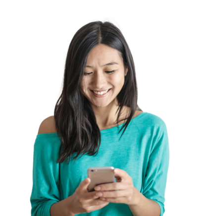 pexels-olly-3756682 Happy person using the Advanze app.