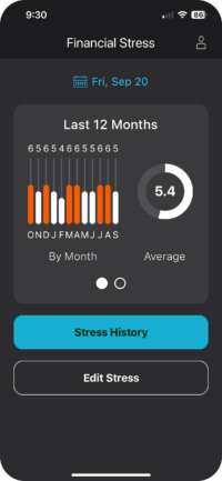 Stress summary last 12 months